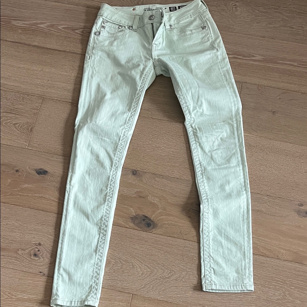 Miss Me Mint Green Denim Jeans